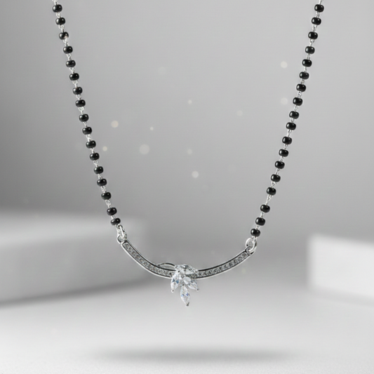 Tulsi Silver Mangalsutra