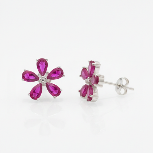 Vinca Silver Earrings