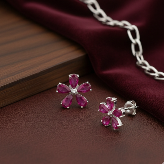 Vinca Silver Earrings