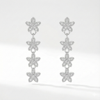 Wild Flower Blossom Silver Pendant Set