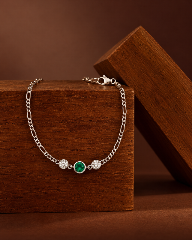 Emerald Soul Silver Bracelet