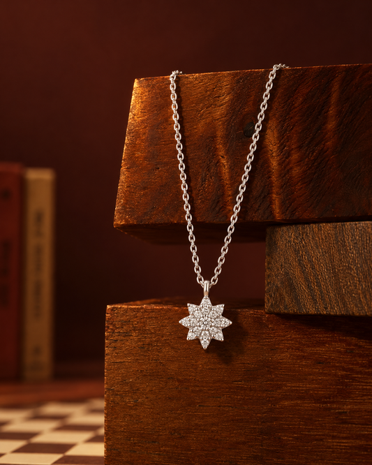 Arctic Bloom Silver Pendant