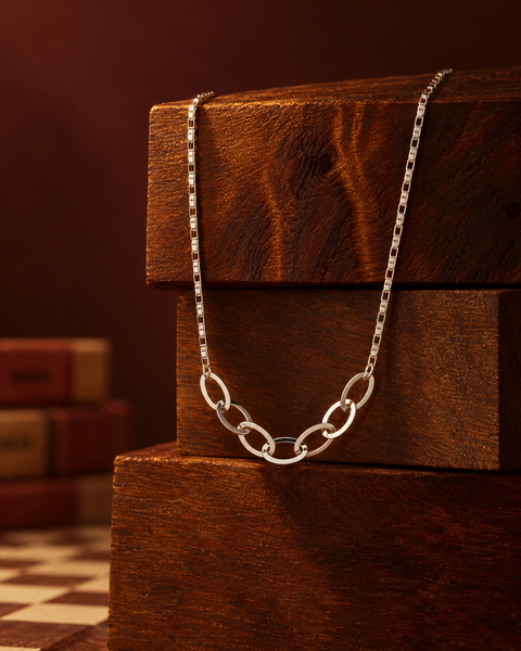 Flat Oval Silver Link Chain