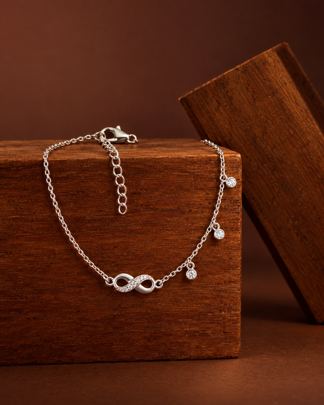 The Infinity Charm Silver Bracelet