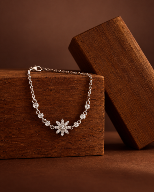 Dahlia Silver Bracelet