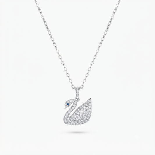 Swan Silver Necklace