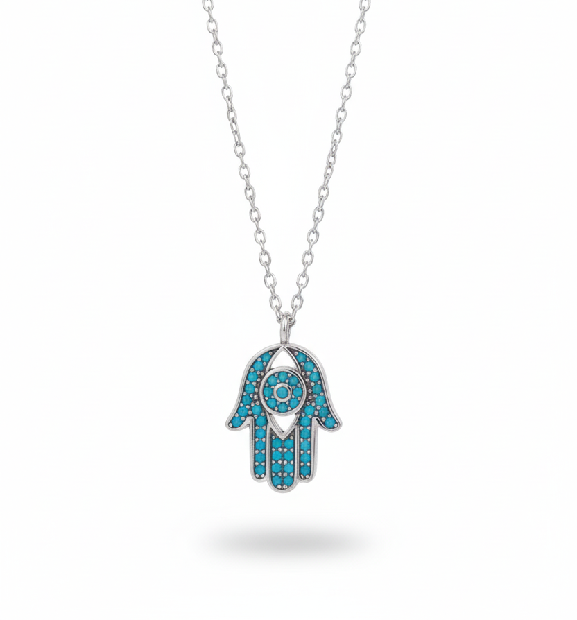 Hamsa Silver Pendant
