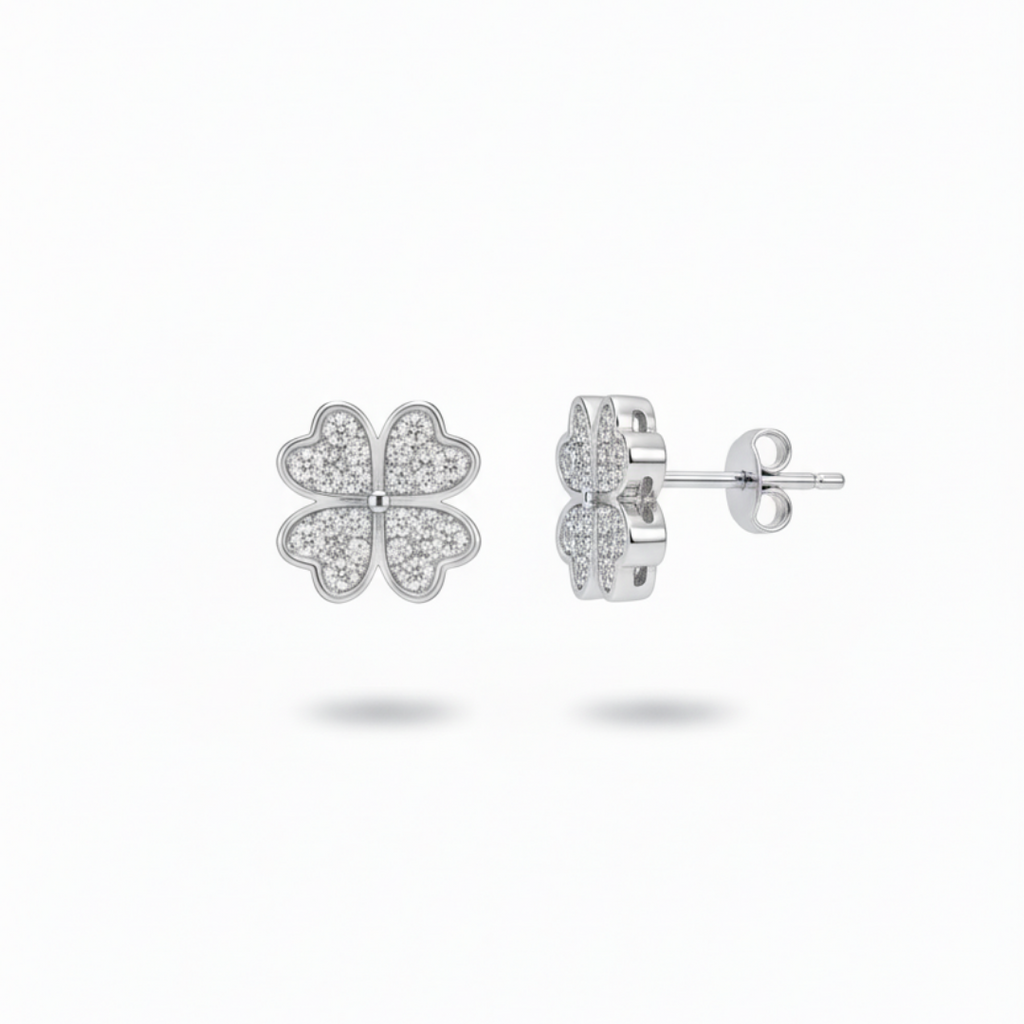 Clover Silver Earrings