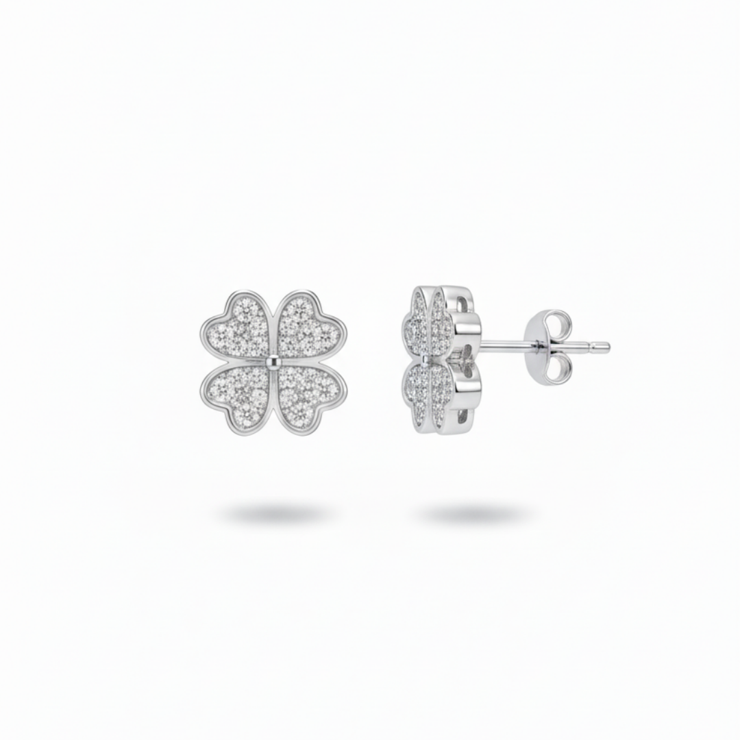 Clover Silver Earrings