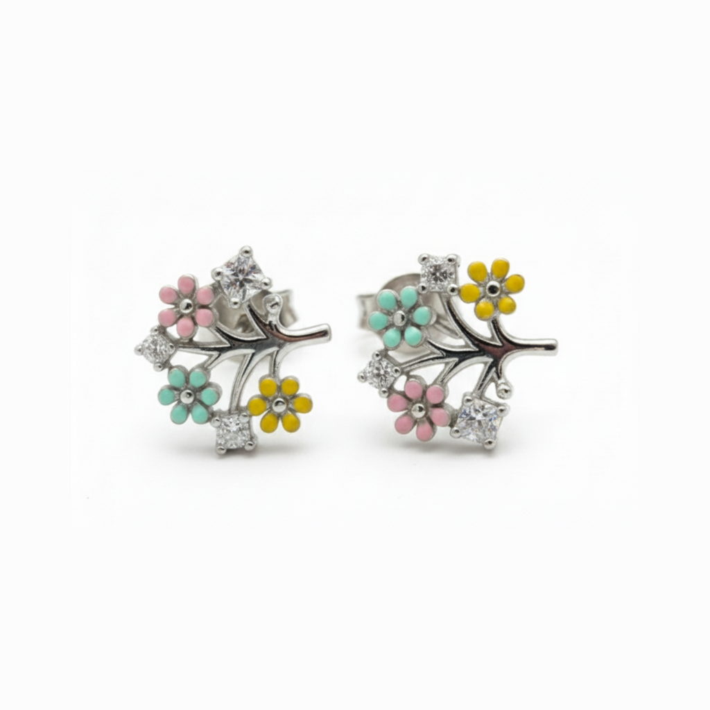 Spring Silver Earrings