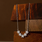 Wild Flower Blossom Silver Pendant Set