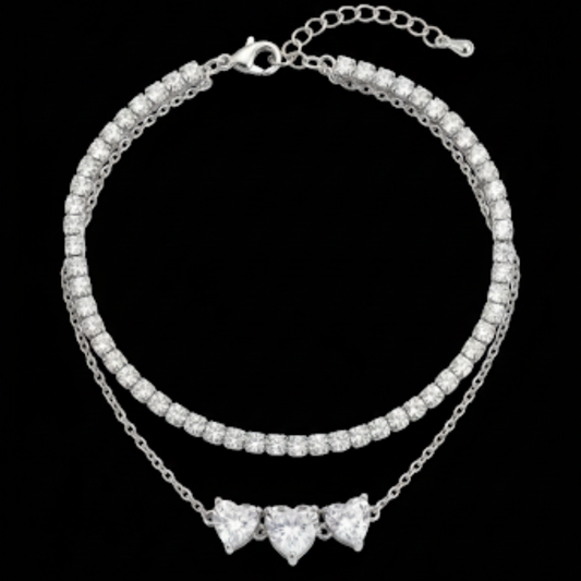 Zerma Solitare Silver Bracelet